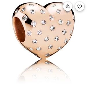 Pandora rose gold sparkle of love charm